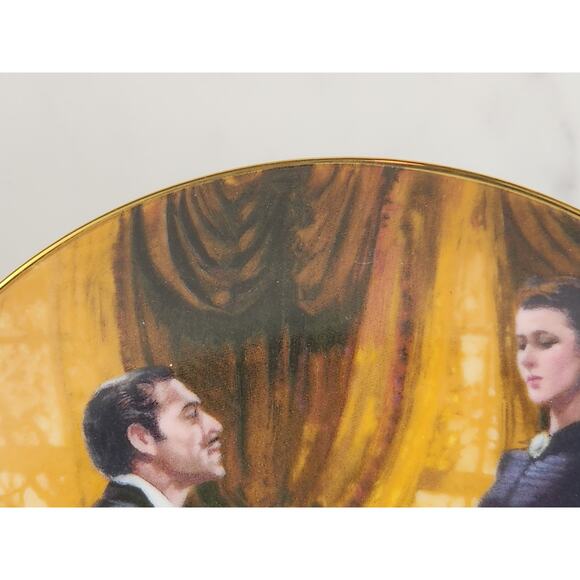 The Proposal Gone With The Wind Year 1988 Fine China 8 1/2" Wall Decor Plate Vtg - Picture 5 of 13